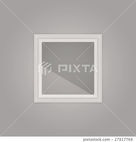 Created simple grey frame with mirror reflection - Stock Illustration ...