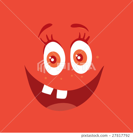 Funny Smiling Monster Red Smile Bacteria Character Funny Smiling Monster Red Smile Bacteria Character 27817792