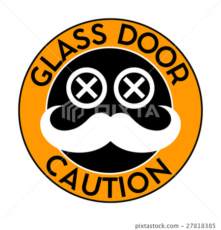Trendy Sticker on the GLASS door. - Stock Illustration [27818385] - PIXTA