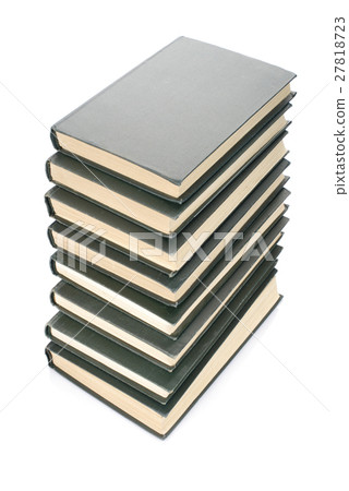 old books stack isolated on white 27818723