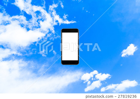 Smartphones Composition Sky Clouds Blue Sky White Clouds Synthetic Background Materials Photo Material Copy Space Character Space 27819236