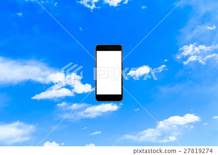 智能手機，天空，合成材料，智能手機合成，智能手機，文本空間，適合，複製空間 27819274