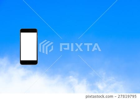 智能手機，天空，合成材料，智能手機合成，智能手機，文本空間，適合，複製空間 27819795