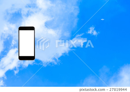 Smartphone, sky, fitting material for synthesis, smartphone synthesis, smart phone, text space, fit, copy space Smartphone, sky, fitting material for synthesis, smartphone synthesis, smart phone, text space, fit, copy space 27819944