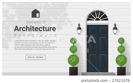 Elements of architecture , front door background 27821076