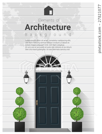 Elements of architecture , front door background 27821077