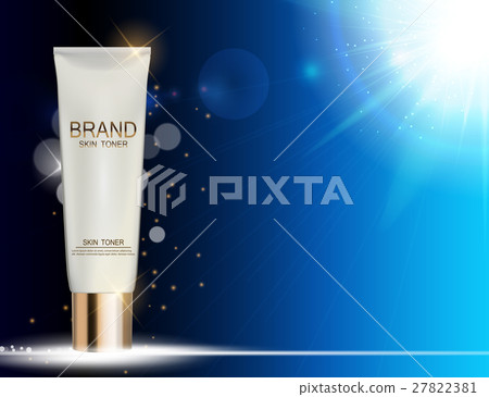 Skin Toner Bottle Tube Template for Ads or Skin Toner Bottle Tube Template for Ads or 27822381