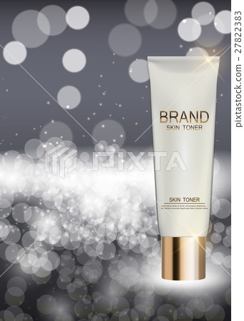 Skin Toner Bottle Tube Template for Ads or Skin Toner Bottle Tube Template for Ads or 27822383