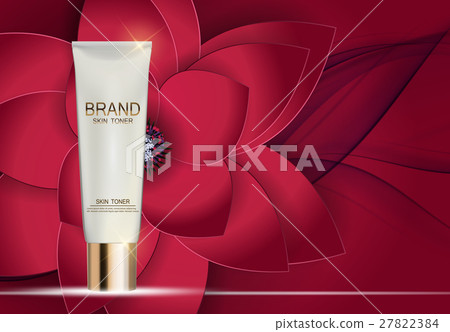 Skin Toner Bottle Tube Template for Ads or Skin Toner Bottle Tube Template for Ads or 27822384
