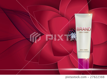 Skin Toner Bottle Tube Template for Ads or Skin Toner Bottle Tube Template for Ads or 27822388
