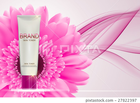 Skin Toner Bottle Tube Template for Ads or Skin Toner Bottle Tube Template for Ads or 27822397