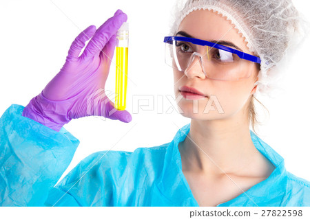 With a yellow tube is woman With a yellow tube is woman 27822598