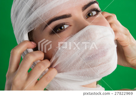 A bandage on a patient A bandage on a patient 27822969