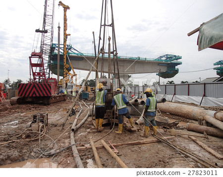 Soil investigation machine to inspect soil at site Soil investigation machine to inspect soil at site 27823011