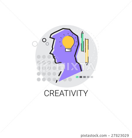 Creativity Think New Idea Inspiration Creative - Stock Illustration ...