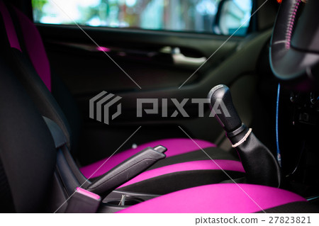 Car interior with back seats tone pink and black Car interior with back seats tone pink and black 27823821