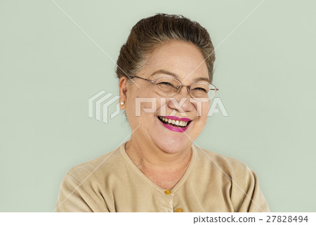 Senior Adult Women Smiling Happy Concept 27828494