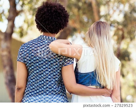 Two women friends in park 27829523