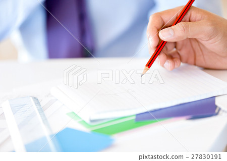Close upof hands writing Close upof hands writing 27830191