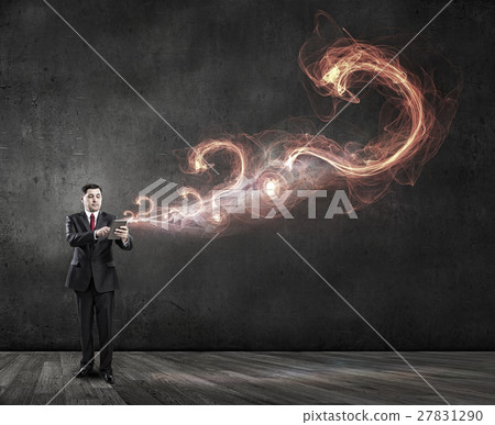 Businessman use tablet pc Businessman use tablet pc 27831290