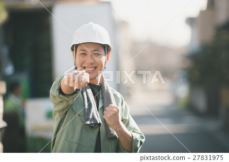 blue collar worker, laborer, hardhat 27831975