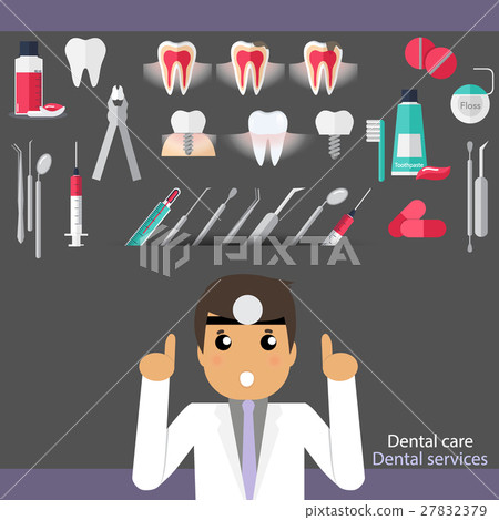 Medical dental background design. Dentist with teeth, drugs, dentist tools and instruments. Vector illustration Medical dental background design. Dentist with teeth, drugs, dentist tools and instruments. Vector illustration 27832379