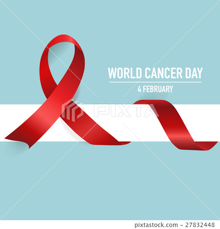 World cancer day. February 4. World cancer day design background with ribbon. Vector Illustration 27832448