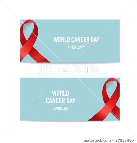 World cancer day. February 4. World cancer day design background with ribbon. Vector Illustration 27832490