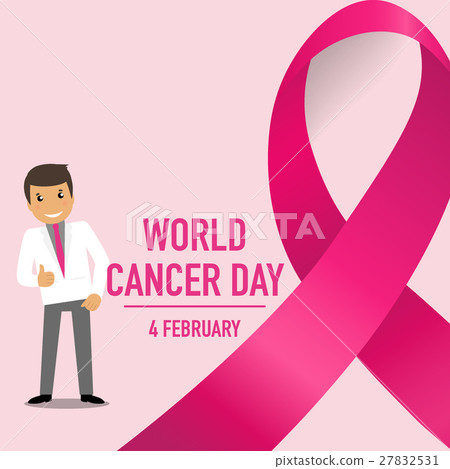 World cancer day. February 4. World cancer day design background with pink ribbon. Vector Illustration World cancer day. February 4. World cancer day design background with pink ribbon. Vector Illustration 27832531