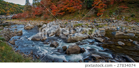 Korankei in autumn season. Korankei in autumn season. 27834074