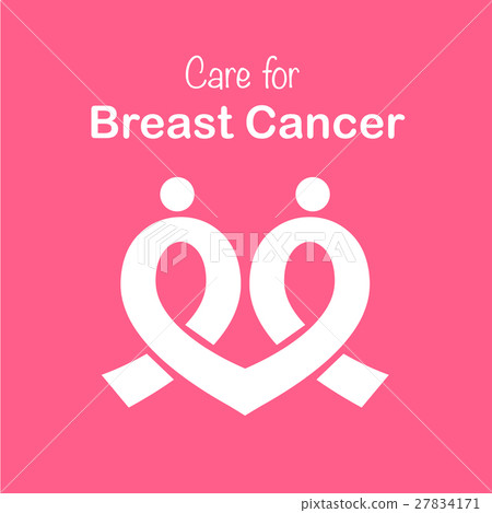 Pink ribbon breast cancer awareness symbol icon 27834171