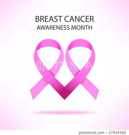 Pink ribbon breast cancer awareness symbol icon 27834366