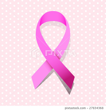 Pink ribbon breast cancer awareness symbol icon Pink ribbon breast cancer awareness symbol icon 27834368