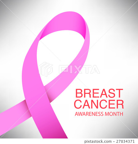 Pink ribbon breast cancer awareness symbol icon 27834371