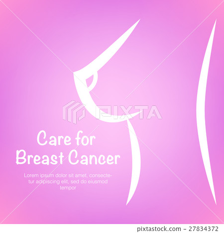 Pink ribbon breast cancer awareness symbol icon 27834372