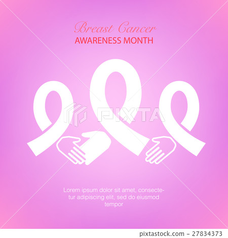 Pink ribbon breast cancer awareness symbol icon 27834373
