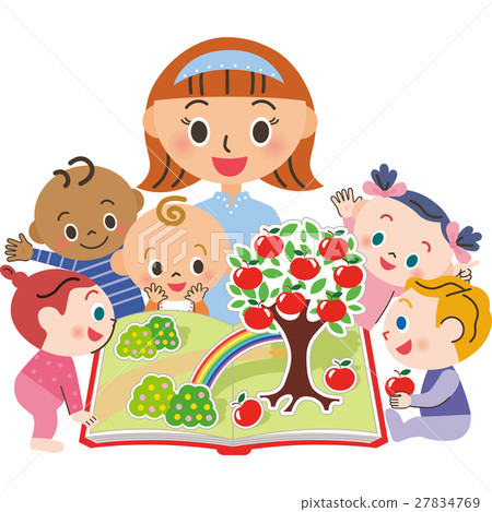 Read a picture book to a baby 27834769