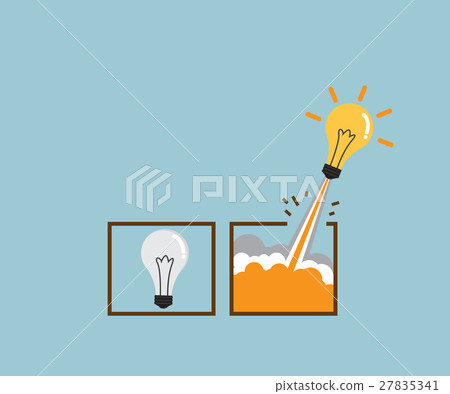 think out of box, creative idea concept - Stock Illustration [27835341 ...