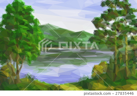 Landscape, Trees and Lake Landscape, Trees and Lake 27835446