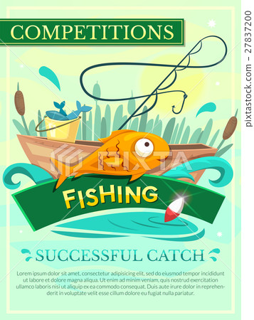 Fishing competition vector poster Fishing competition vector poster 27837200