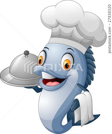 cartoon chef fish 27838320