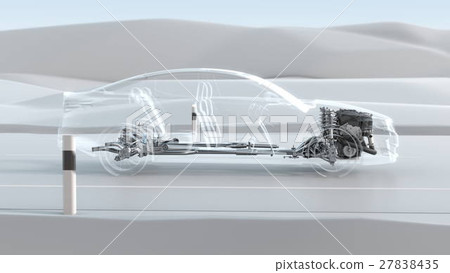 Abstract city car structure overview during drive Abstract city car structure overview during drive 27838435