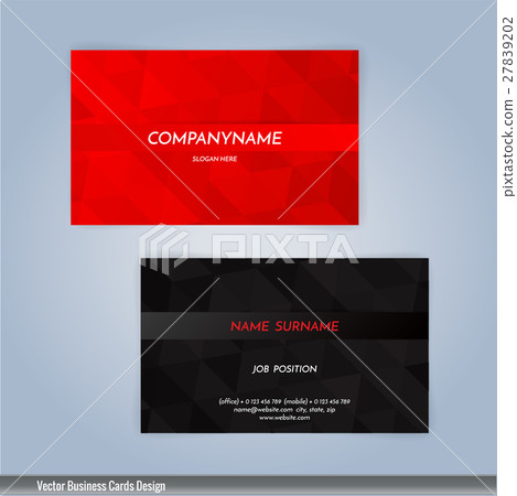 Red and Black modern business card template 27839202