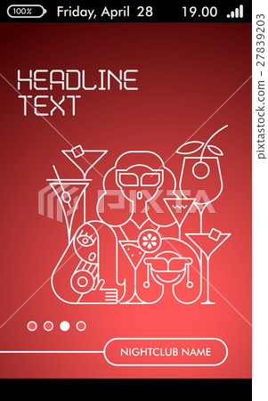 Cocktail Party Flyer Design 27839203