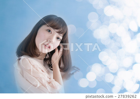半長頭髮的年輕女性CG合成 半長頭髮的年輕女性CG合成 27839262