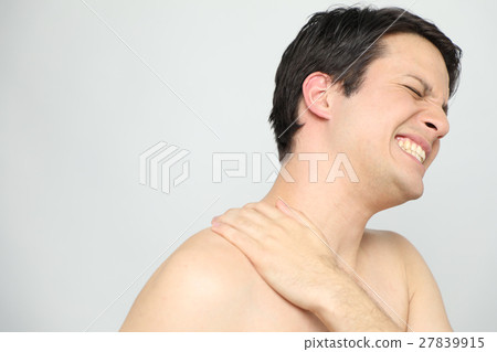 Male with stiff shoulders 27839915
