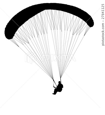 paragliding silhouette paragliding silhouette 27841125