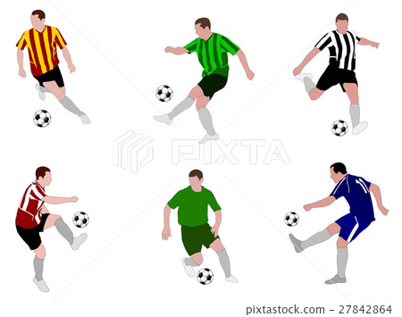 soccer players illustration 27842864