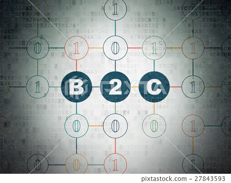 Finance concept: B2c on Digital Data Paper Finance concept: B2c on Digital Data Paper 27843593