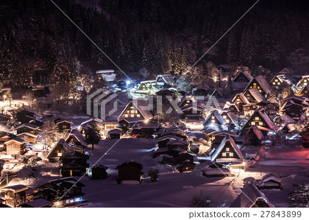 Shirakawago Winter Scene Shirakawago Winter Scene 27843899